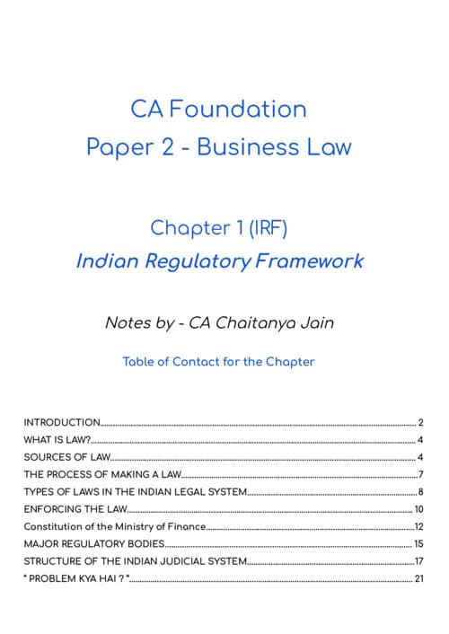 First page of IRF SRUDY MODULE ✨ cj notes