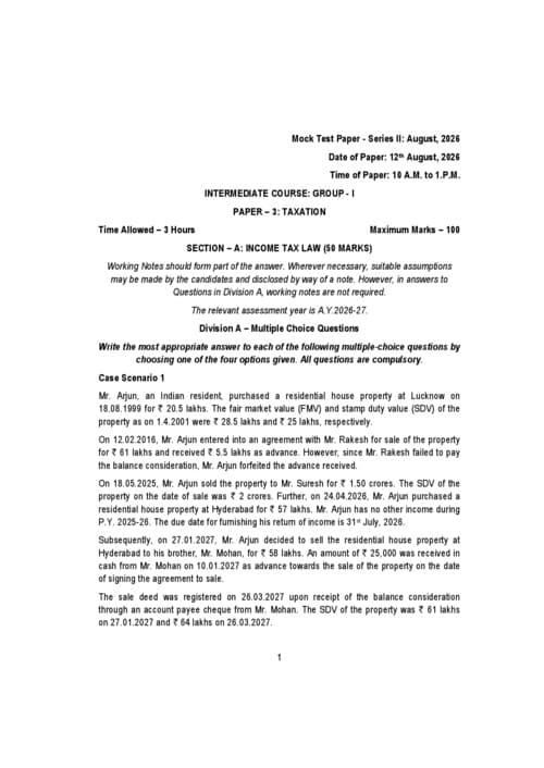 First page of CA inter september 2026 series ll