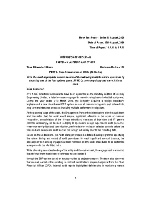 First page of CA inter september 2026 series ll