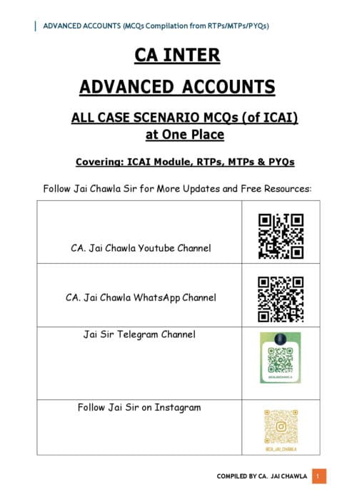 First page of Adv. Account - MCQs - all rtp MTP PYQ till may26