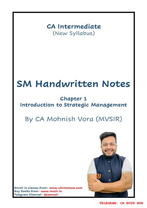 First page of SM Handwritten Notes By MV Sir If Anybody wants PW, Vishwas CA and Parag Sir classes DM me