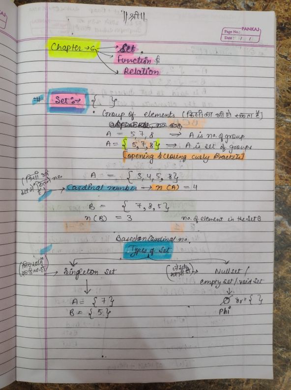 Set, function & relation 