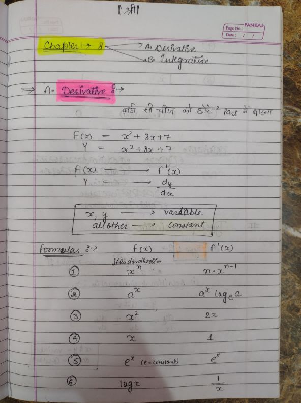 Derivative & integration 