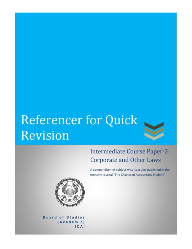Law Revision Capsule by ICAI