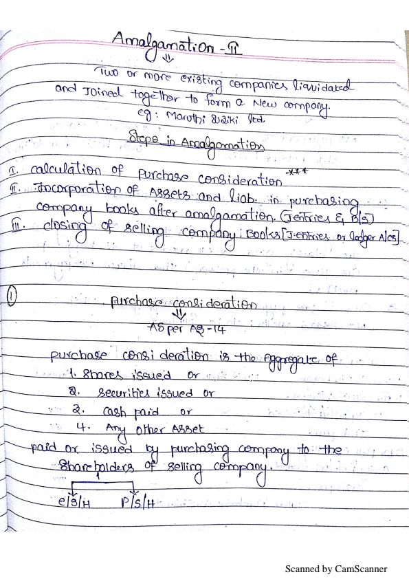 Amalgamation Handwritten Notes 