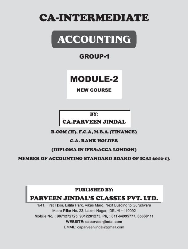 Accounts Question Bank by CA Parveen Jindal