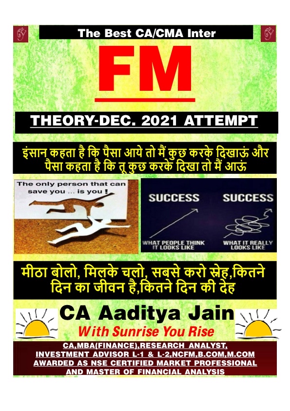 FM Important Questions by CA Aditya Jain