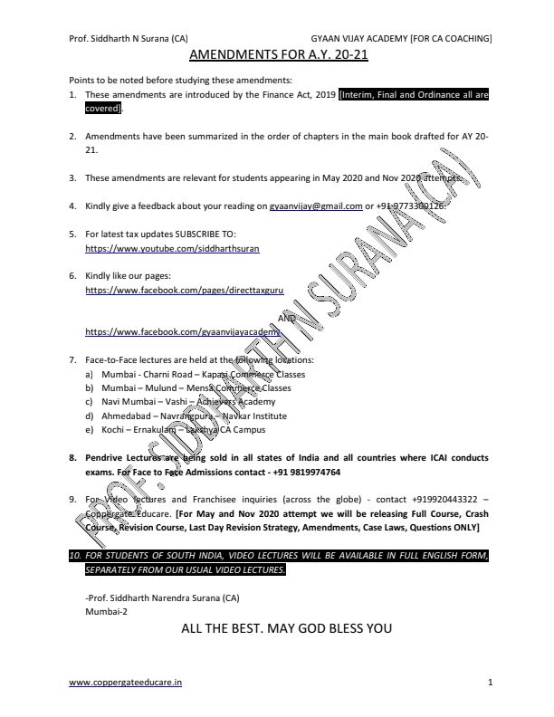 DT Amendments by Gyaan Vijay Academy 