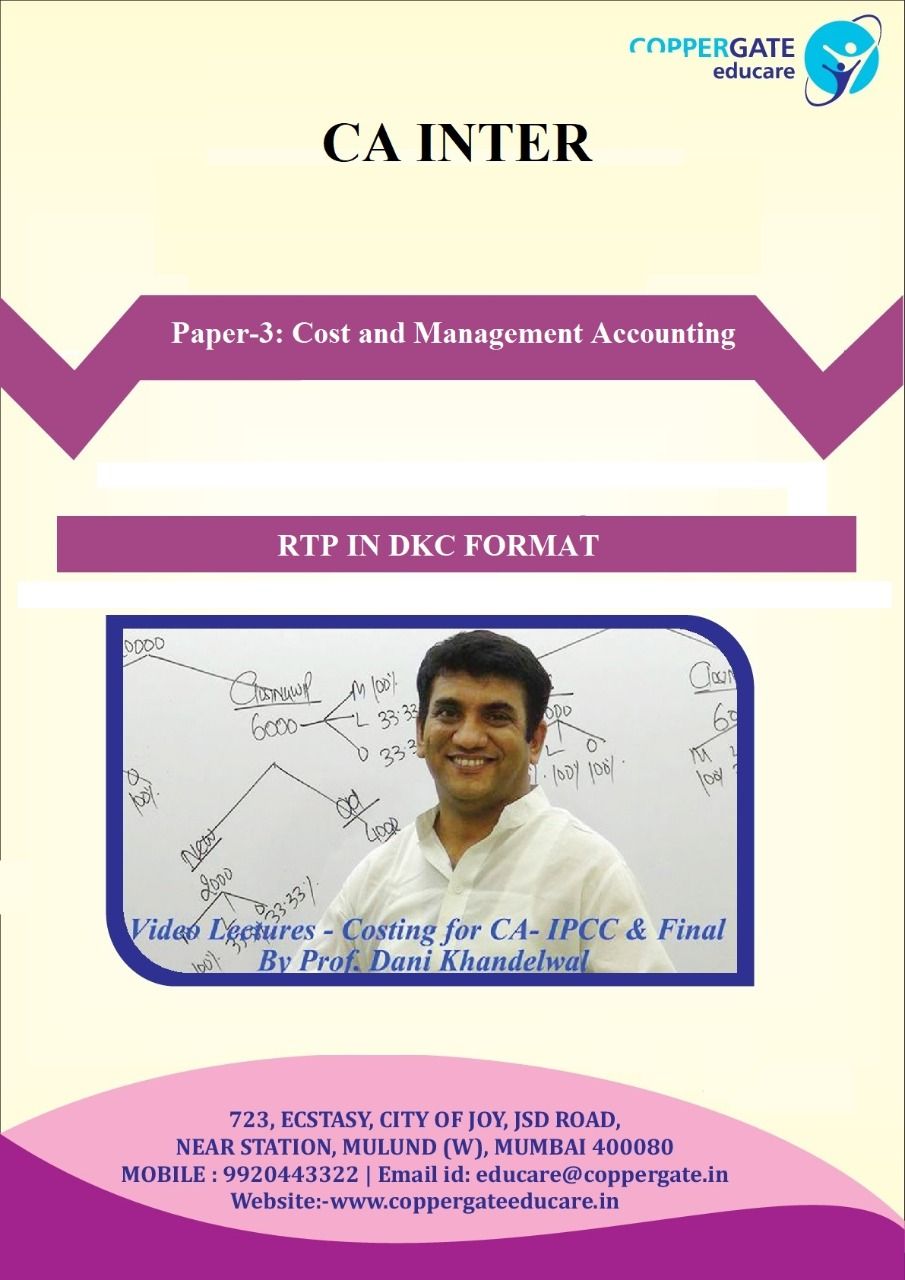 Costing Nov 23 RTP for Practice by Prof.Dani Khandelwal 