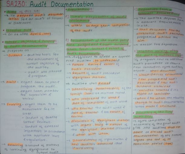 CA Inter
Audit
SA230: Audit Documentation 
