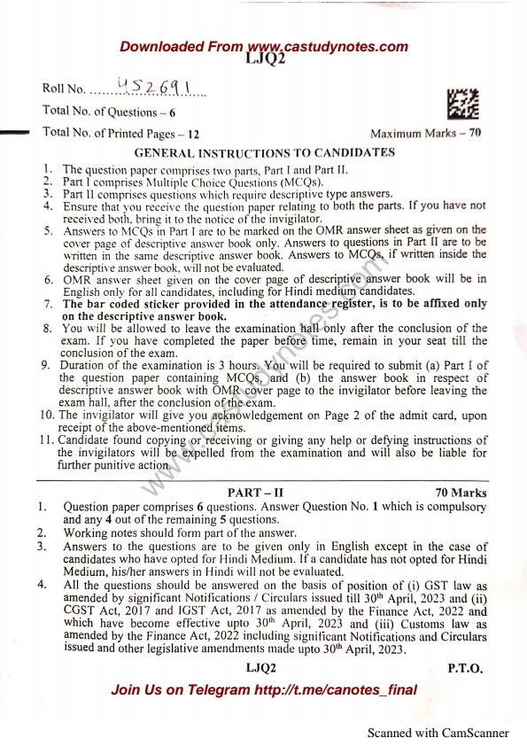 Important questions for CA Final IDT include GST provisions, customs duties, and international taxation concepts. Focus on recent amendments, case laws, and practical applications to prepare comprehensively for the exam.