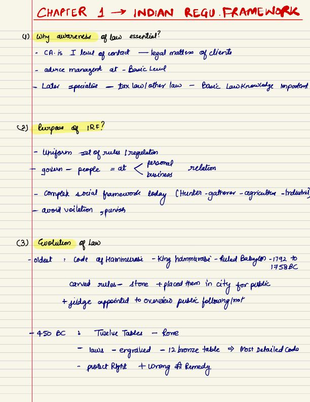 Indian regulatory framework 