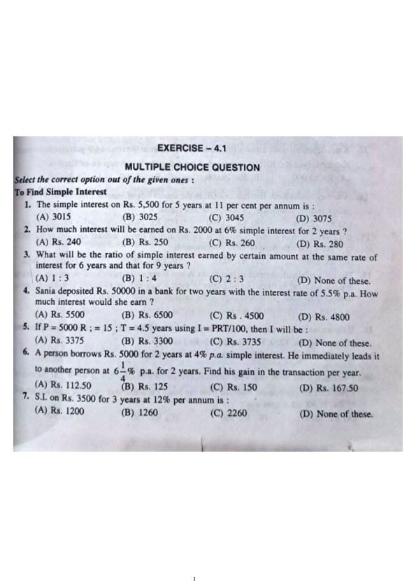 Mathematics of Finance Extra Question
CA FOUNDATION JUNE 2024