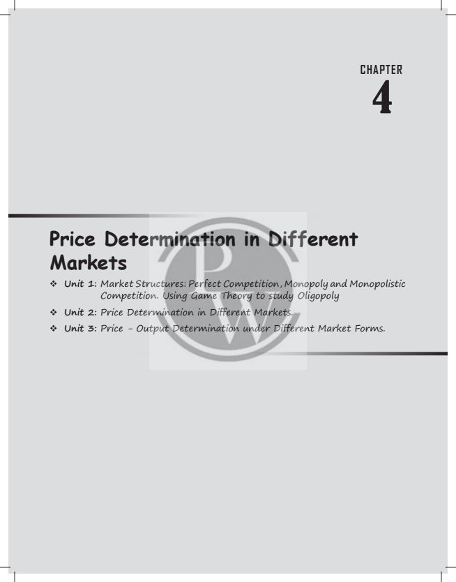 Price determination in different market 