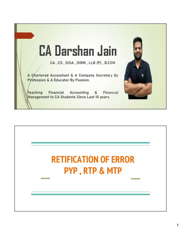 Accounts - All chapters PYQs MTPs RTPs at one place (Chapterwise) 
(BY- CA Darshan Jain Sir) 
Best for practice.