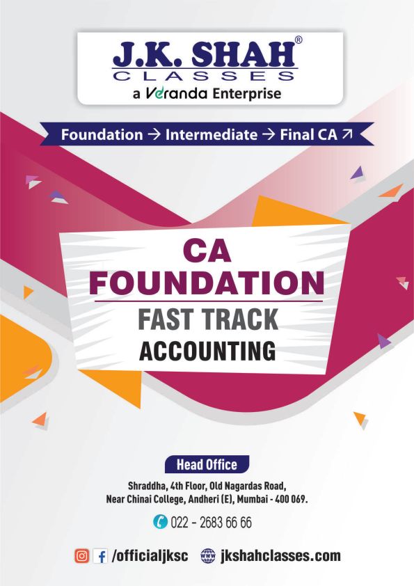 JK SHAH CLASSES CA FOUNDATION ACCOUNTS FAST TRACK BOOK. LET ME KNOW IN COMMENTS WHAT ELSE DO YOU WANT FROM MY SIDE ?