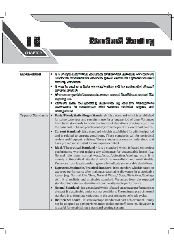 Standard Costing Notes by PW
