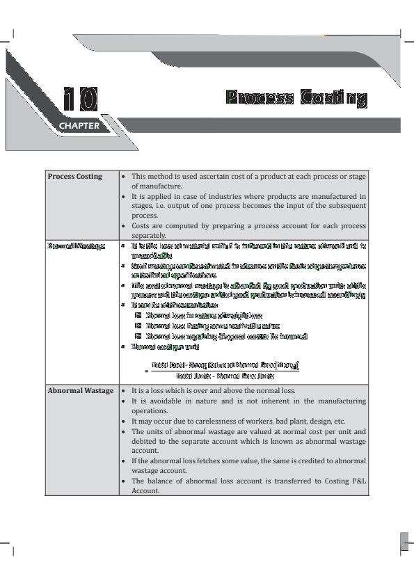 Process Costing Notes by PW
