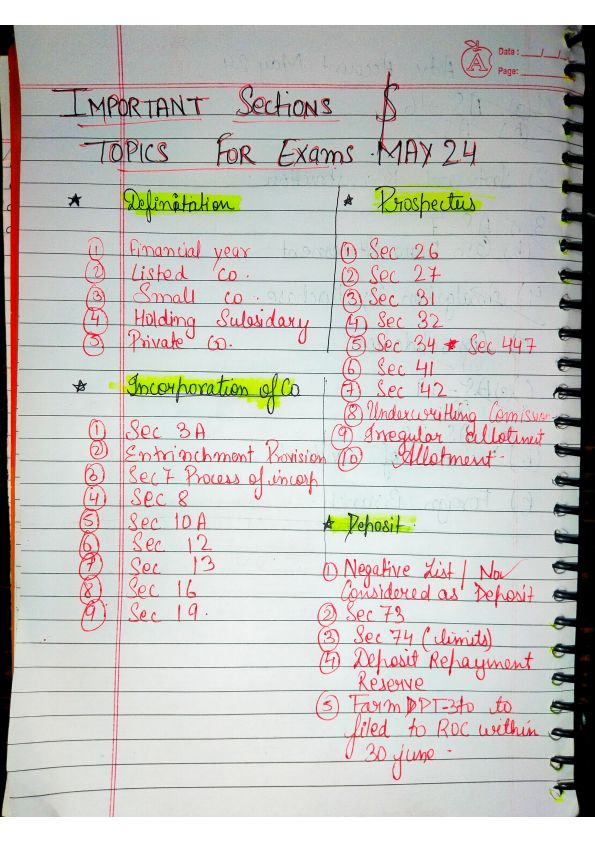 LAW IMP SEC AND TOPICS FOR MAY 24 EXAM 