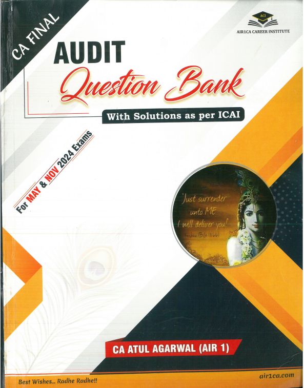 CA Final Advanced Auditing, Assurance & Professional Ethics Question Bank for May 2024 by CA Ajay Agarwal Sir..??

Follow my Telegram Channel for Free Notes, QB, MCQ and many more.. 

Channel link: https://t.me/cafreenotes