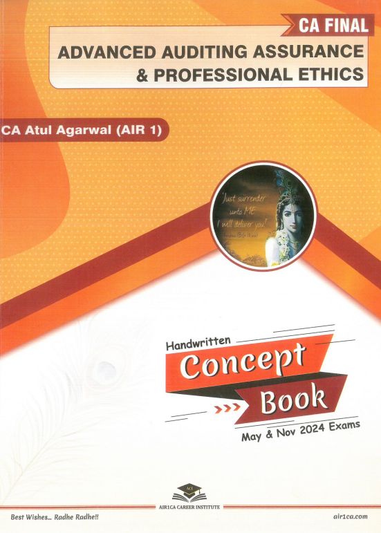 CA Final Advanced Auditing, Assurance & Professional Ethics Concept Notes for May 2024 by CA Atul Agarwal Sir..??

Follow my Telegram Channel for Free Notes, QB, MCQ and many more.. 

Channel link: https://t.me/cafreenotes