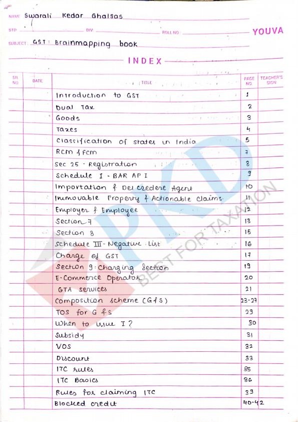 gst notes