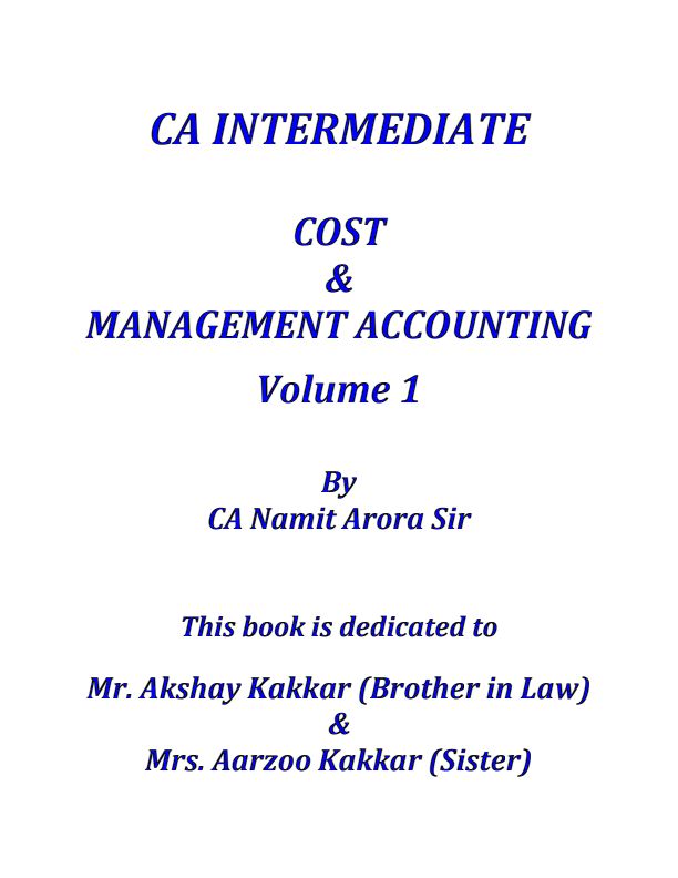 COST FASTRACK VOLUME 1( MAY 24 MUST REFER)