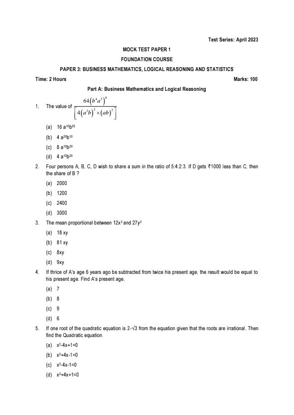 Maths MTP
