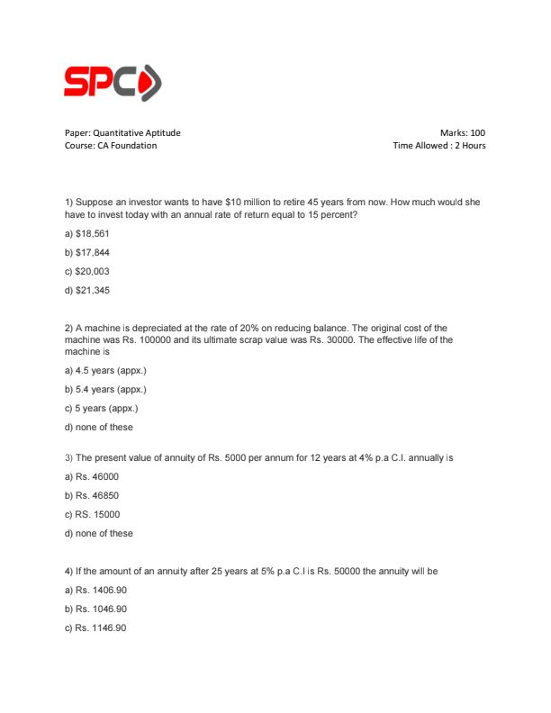 Math test series 