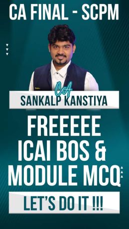 ICAI BoS SPOM MCQ SCMPE By Sankalp SiR