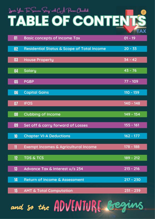 Taxation Main Book By CA Pranav Chandak for September/January 24/25