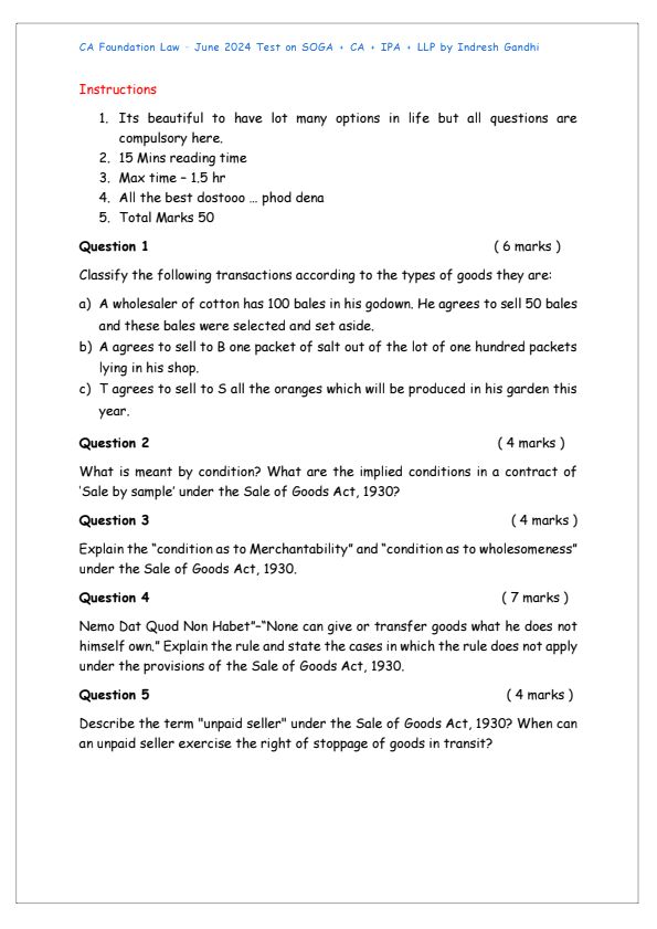 Test paper 2 by igsir