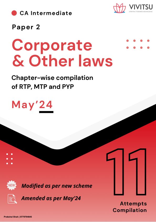 Corporate & Other Laws Chapter wise  RTP, MTP, PYP