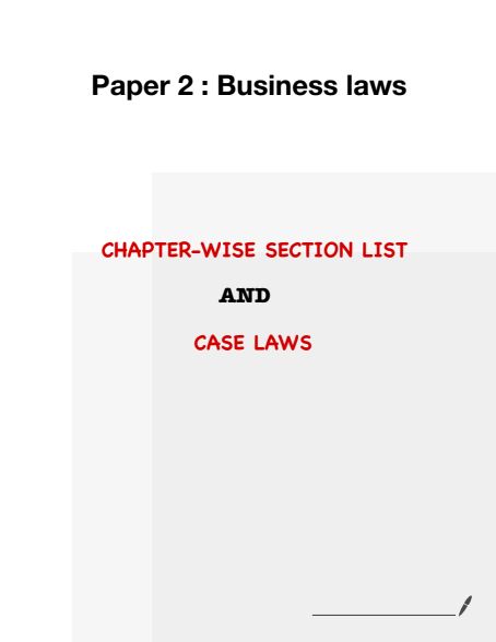 INDIAN CONTRACT ACT IMPORTANT CASE LAW LIST.