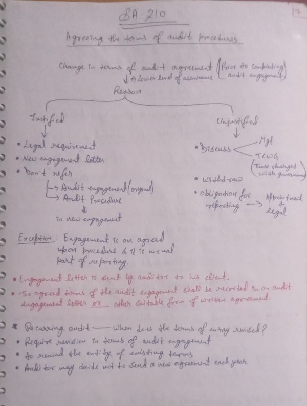 SA 210 & 220 Handwritten short notes 