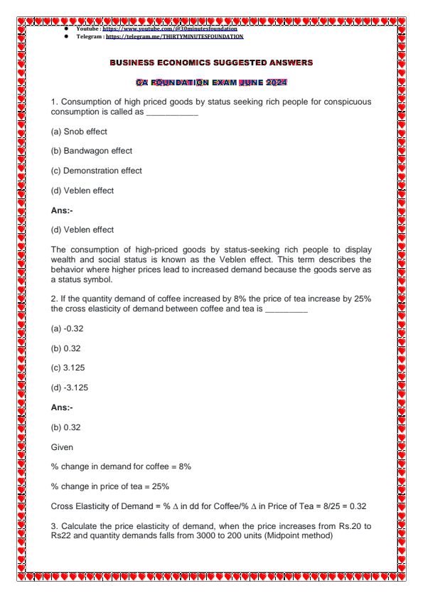 BUSINESS ECONOMICS-(JUNE 2024),
MEMORY BASED QUESTIONS PAPER ?.