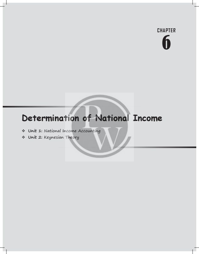 PW notes determination of national income 