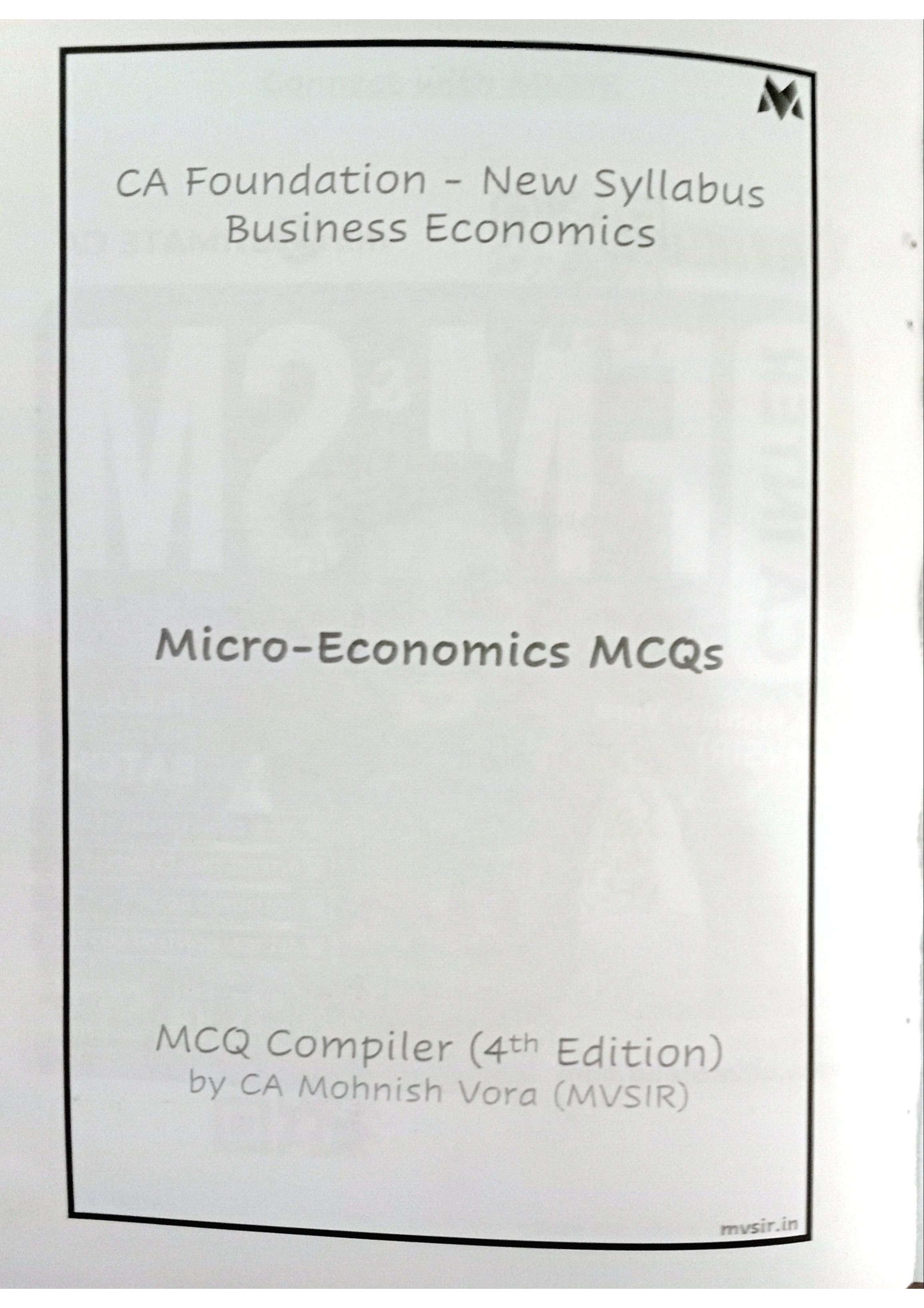 Economics All Chapters MCQs