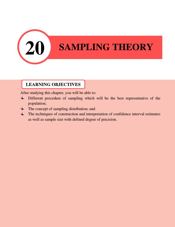 Sampling theory and top 50 most important question 