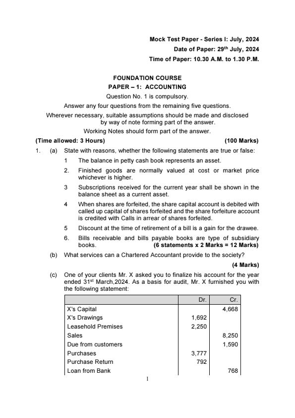 Accounts MTP for September attempt 