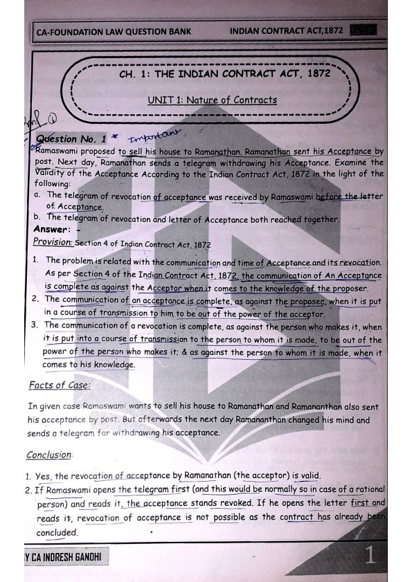 Indresh gandhi ig sir's Question bank book of law