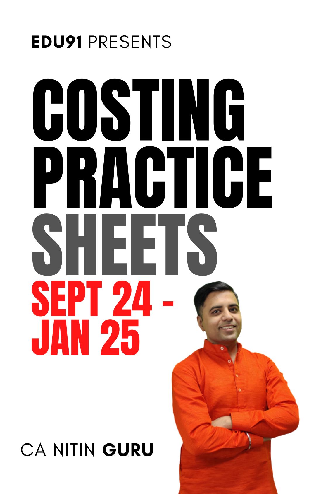 Costing practice sheets by CA Nitin Guru Sir 