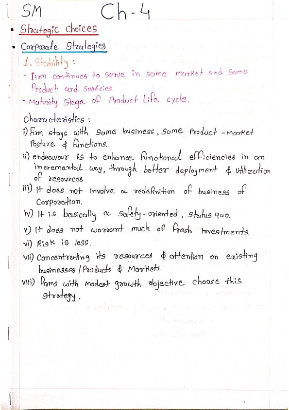 Ch 4 strategic choices 
