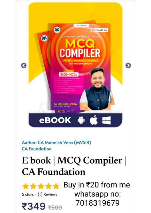 Mv sir MCQ compiler of all chapters. More than 4000 MCQ at only ₹20. Whatsapp number given in pdf