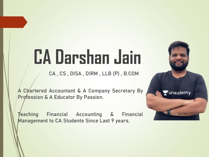Accounts detailed theory for CA foundation 