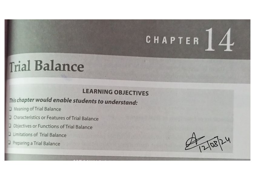 TRIAL BALANCE FULL DETAILED HAND WRITTEN NOTES.
ACCOUNT MODULE 1