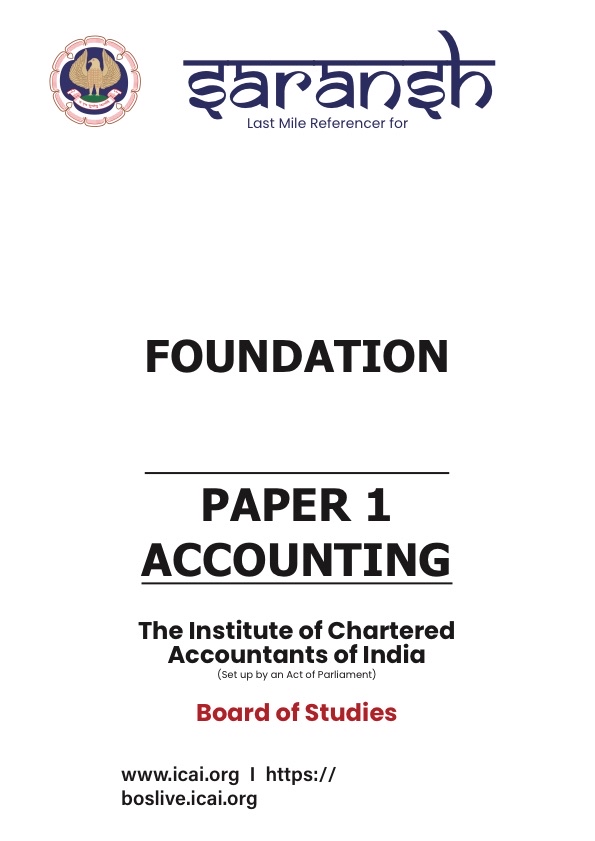 Saransh by ICAI
Accounting 