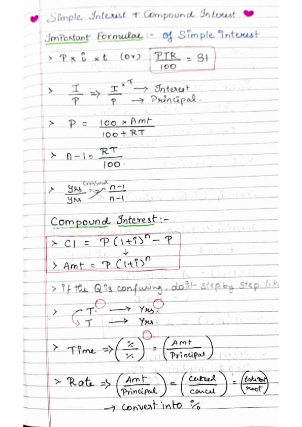 Mathematics of finance/Time value of money formula sheet 