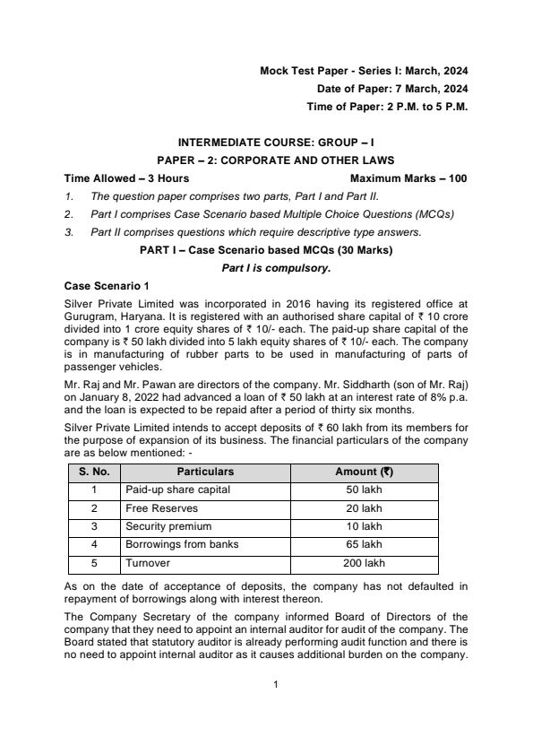 Law (Que.) All MTP 2024 Exams Under New Scheme