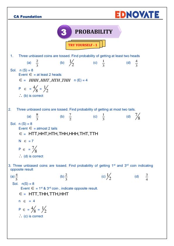 PROBABILITY PRACTICE QUESTION